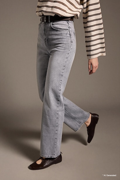 90's Wide Leg Yüksek Bel Jean