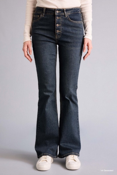 Mia Flare Fit Washed Jeans