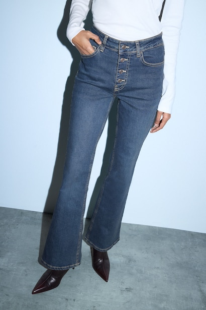 Flare Fit Orta Bel Jean