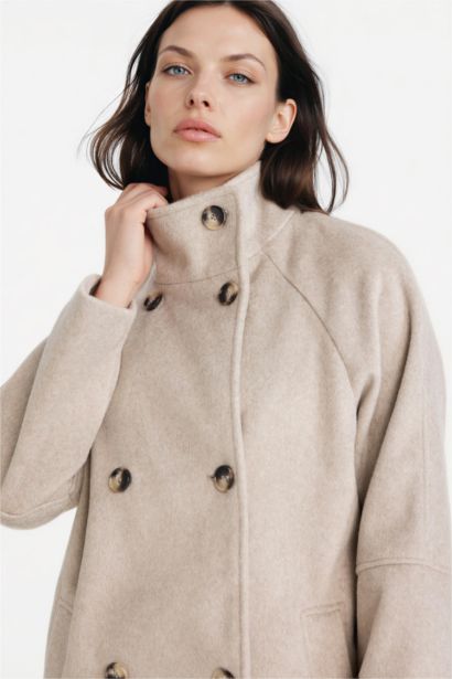 Relax Fit Buttoned Long Cachet Coat