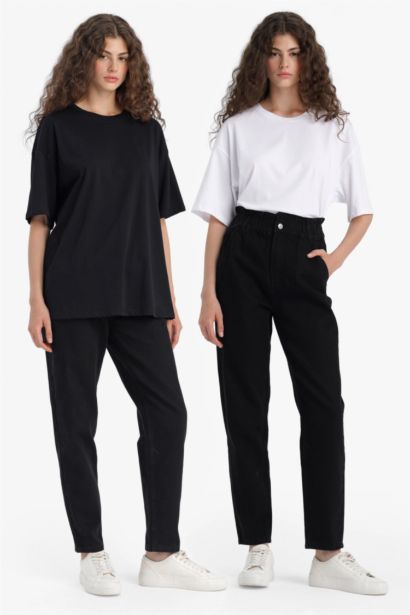 تيشيرت نص ردن قصة عادية - قطعتين