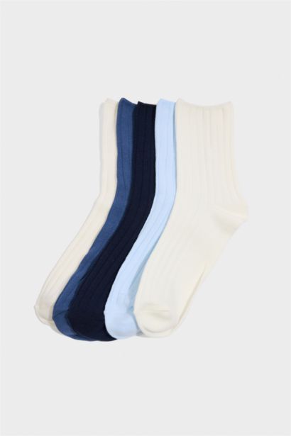 Kadın 5'li Pamuklu Uzun Çorap