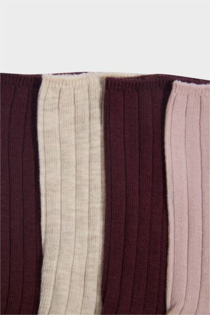 Kadın 5'li Pamuklu Uzun Çorap