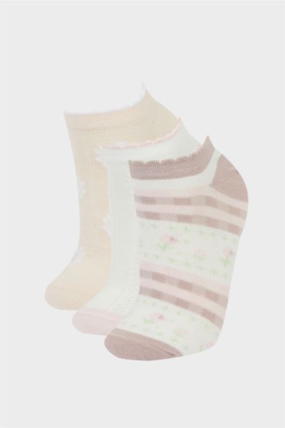 جوارب قصيرة نسائية من قطن - 3 قطع