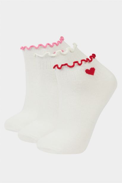 Woman 3 Piece Cotton Ankle Socks