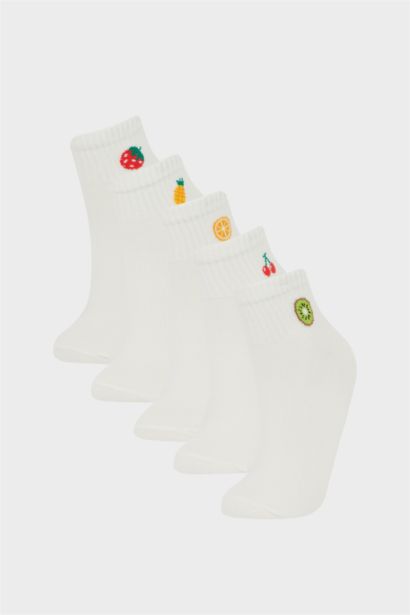 Lot de 5 paires de Chaussettes courtes en coton pour femme