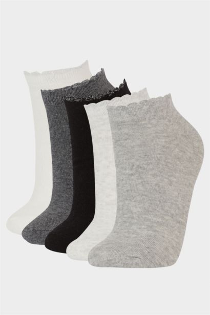 Lot de 5 Chaussettes courtes en coton pour femme