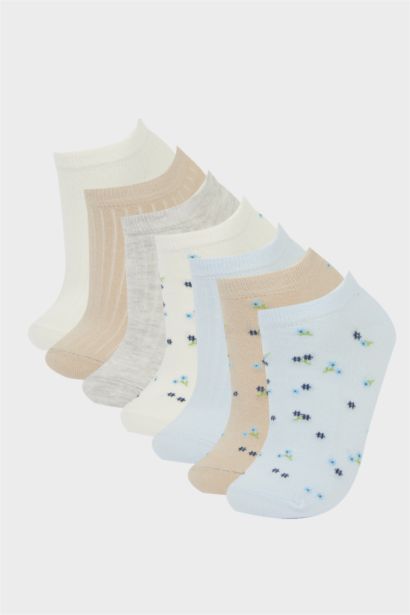 Lot de 7 paires de Chaussettes courtes en coton pour femme