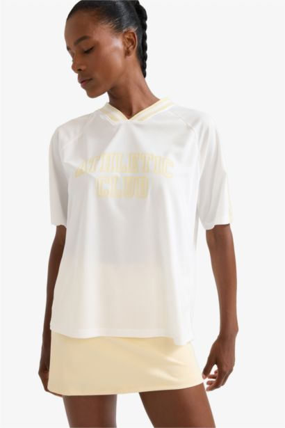 DeFactoFit Oversize Fit Printed Sports T-Shirt