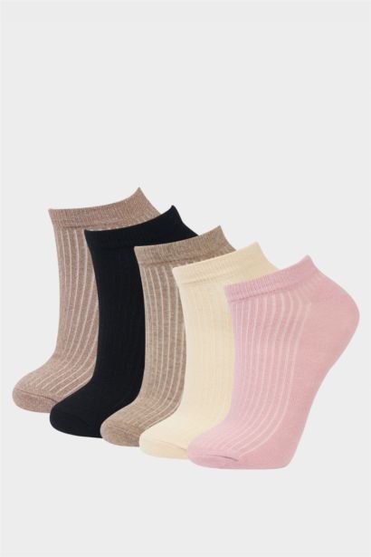 Lot de 5 Chaussettes courtes en coton pour femme