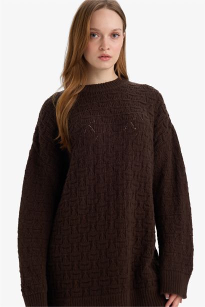 Loose Fit Knitwear Crew Neck Tunic