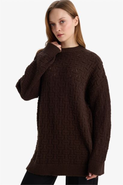 Loose Fit Knitwear Crew Neck Tunic