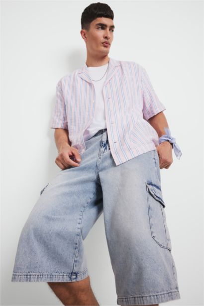 Cotton Denim Bermuda Jorts