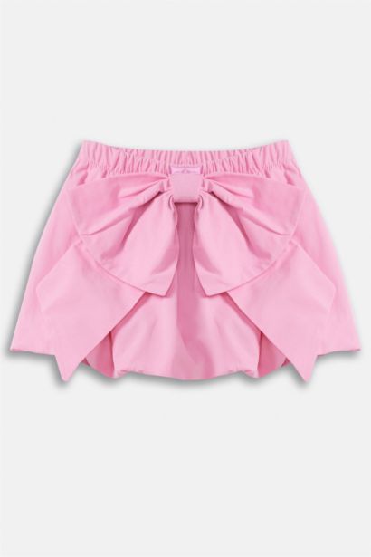 Jupe en popeline à taille élastique pour fille