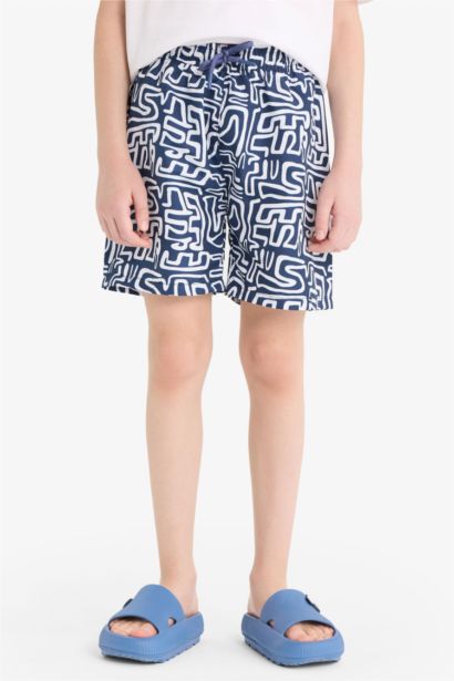 شورت بحر اولادي أبيض كحلي