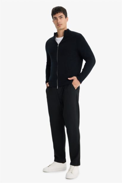 Standard Fit Half Turtleneck Knitwear Cardigan