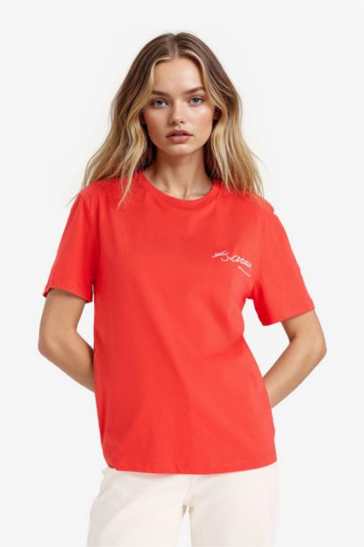 Regular Fit Bisiklet Yaka Atatürk Baskılı Kısa Kollu Tişört