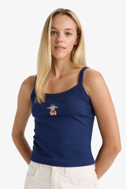 Teddy Bear Printed Rib Undershirt