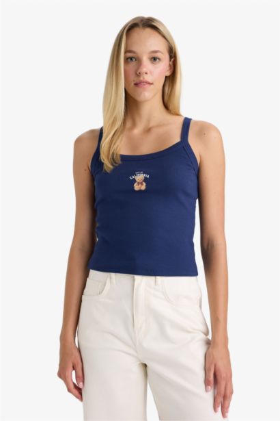 Teddy Bear Printed Rib Undershirt