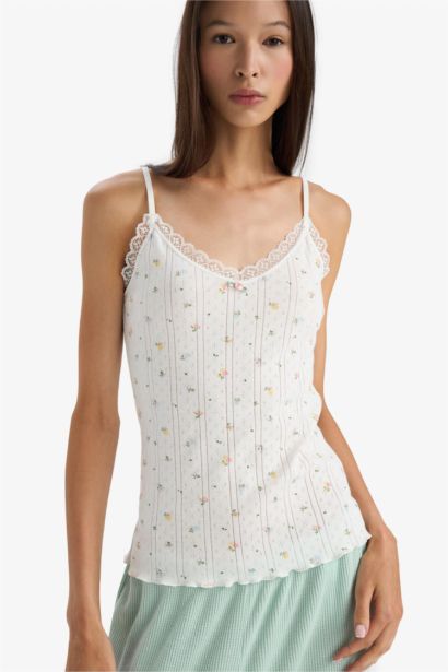 Fall in Love Cotton Patterned Tank Top
