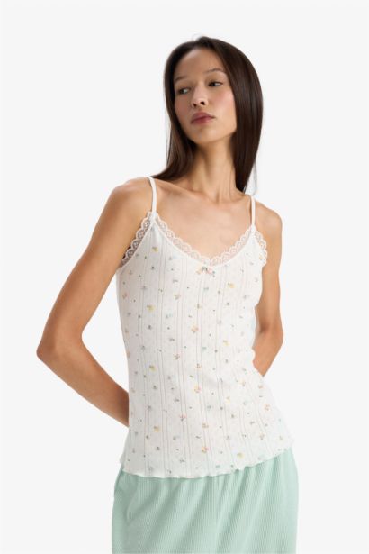 Fall in Love Cotton Patterned Tank Top