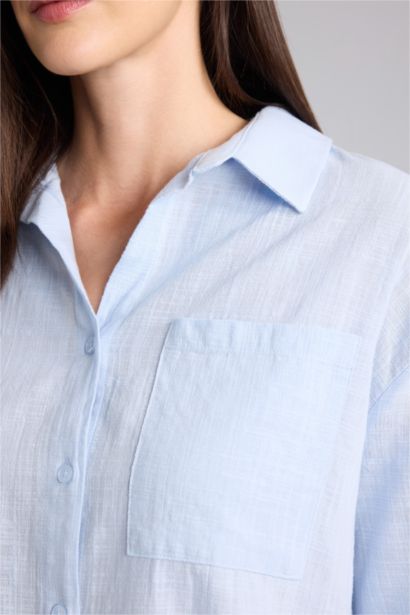 Oversize Fit Cotton Short Sleeve Shirt