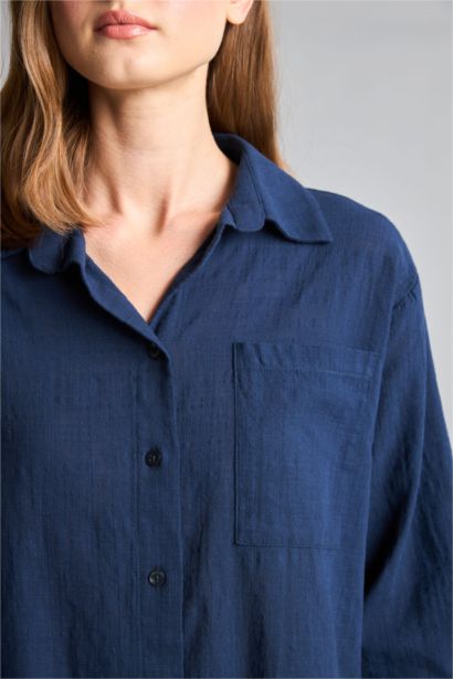 Oversize Fit Cotton Short Sleeve Shirt