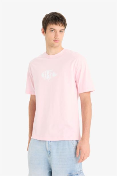 تيشيرت قطن نص ردن اوفر سايز بياخة مستديرة