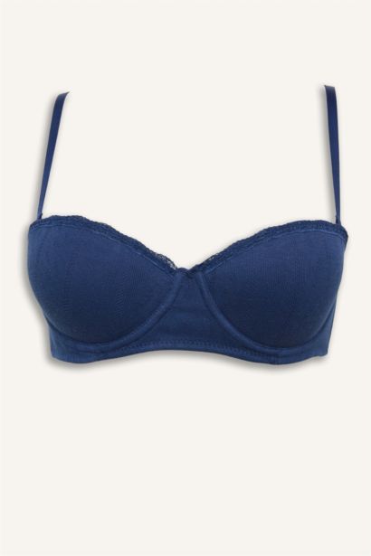 Dantel Detaylı Kaplı Pedsiz Sütyen