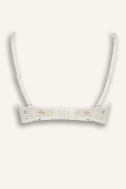 Dantel Detaylı Kaplı Pedsiz Balenli Balkonet Sütyen