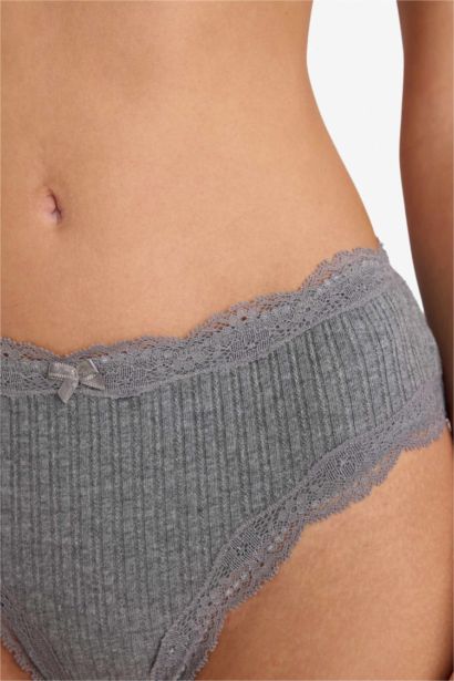 Bağcıklı Dantel Detaylı Hipster Külot