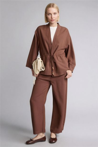 Relaxed Fit Keten Gömlek