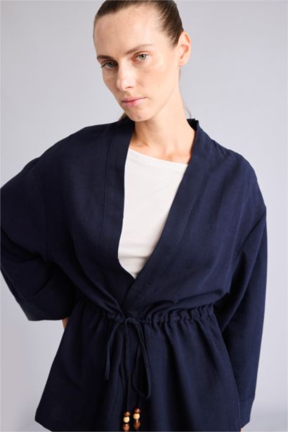 Relax Fit Linen Blended Long Sleeve Shirt