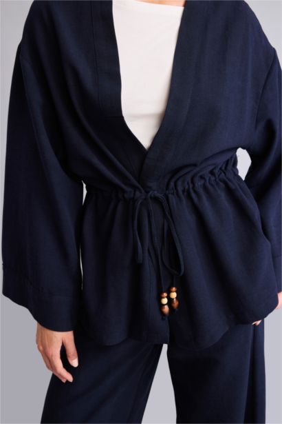Relax Fit Linen Blended Long Sleeve Shirt