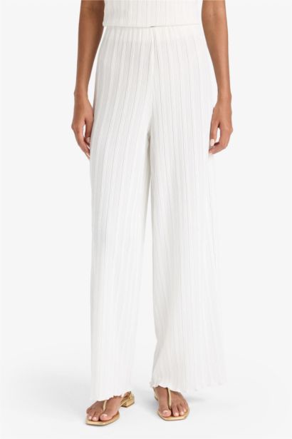 Crepe Wide Leg Trousers