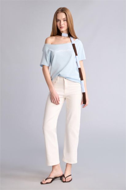 Укороченные джинсы Comfort Straight с нормальной посадкой