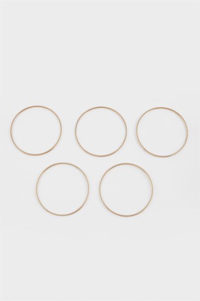 Lot de 5 Bracelets dorés pour femme