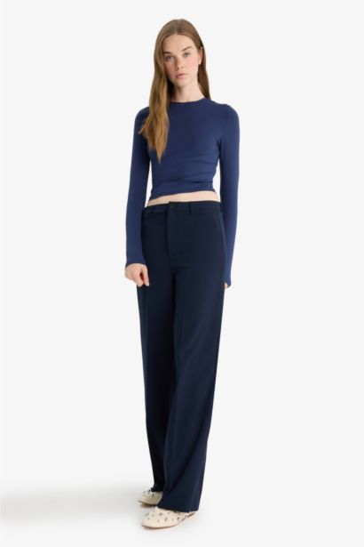 Straight Fit Fleece Pocket Trousers