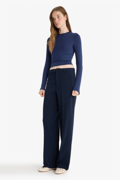 Straight Fit Fleece Pocket Trousers