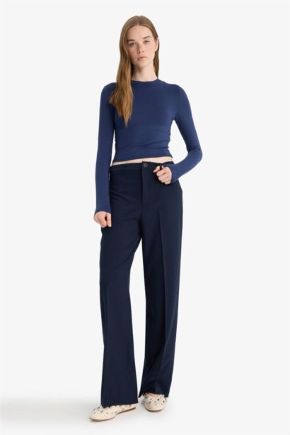 Straight Fit Fleece Pocket Trousers