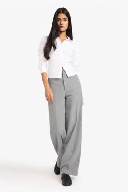 Straight Fit Normal Waist Standard Length Trousers