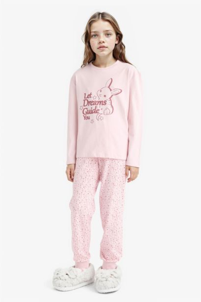 Ensemble Pyjama Top à manches longues et Pantalon à motifs pour fille