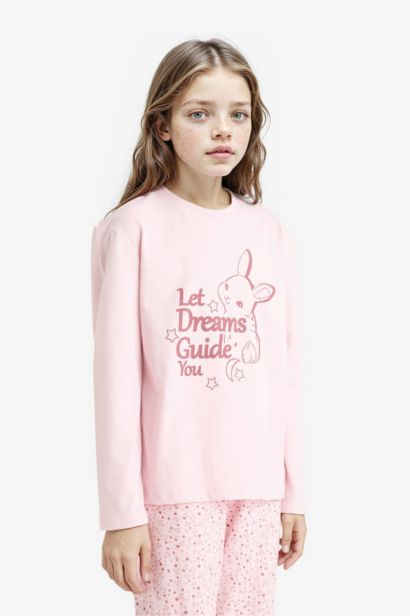 Ensemble Pyjama Top à manches longues et Pantalon à motifs pour fille