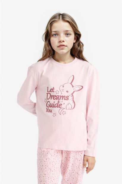 Ensemble Pyjama Top à manches longues et Pantalon à motifs pour fille