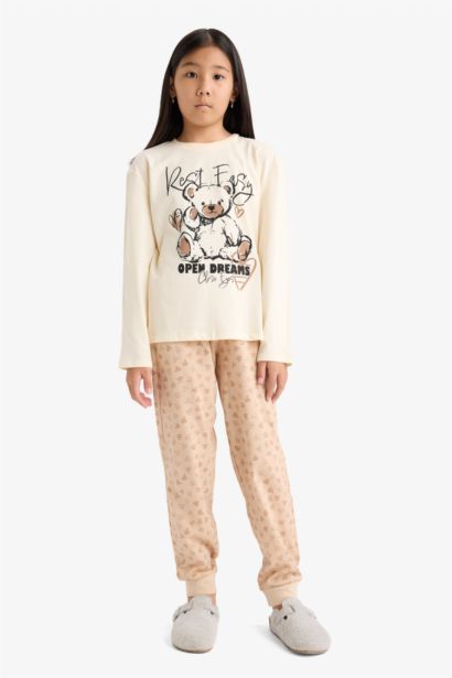 Ensemble Pyjama Top à manches longues et Pantalon à motifs pour fille