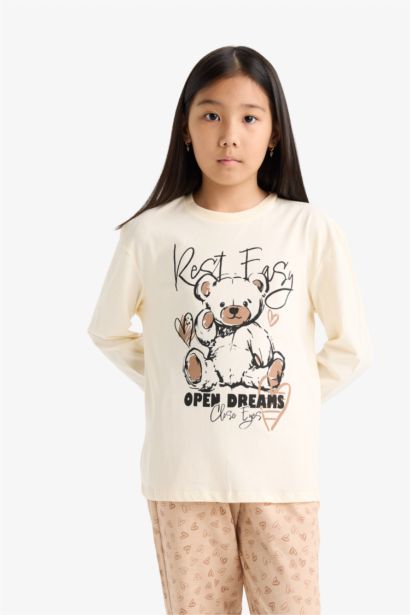 Ensemble Pyjama Top à manches longues et Pantalon à motifs pour fille