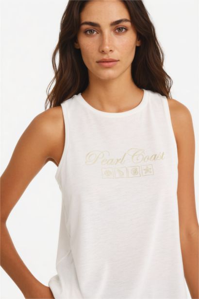 تيشيرت كت قصة مريحة برقبة مستديرة