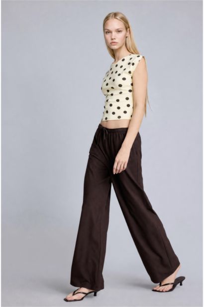 Normal Waist Wide Leg Trousers