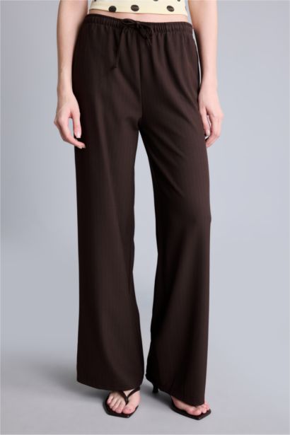 Normal Waist Wide Leg Trousers