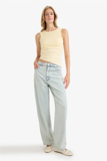 Slim Fit Ribana Crew Neck Tank Top